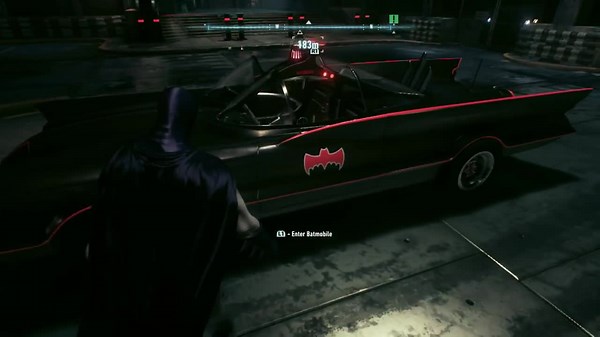 Batman Arkham Knight: 1960's Batmobile Free Roam Gameplay HD
