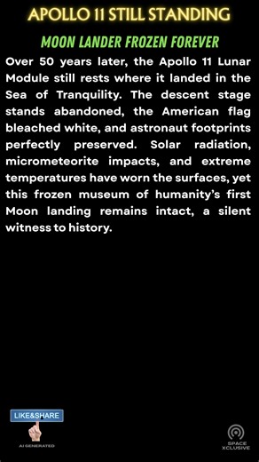 Did you know Apollo 11 Lander Be Reused Today? Apollo 11’s Lunar Module still rests on the Moon. Could this 50-year-old relic be reused, or is it frozen forever in lunar history? #Apollo11, #MoonLanding, #NASA, #LunarModule, #SpaceHistory, #MoonExploration, #MoonFootprints, #SpaceCuriosity, #HistoricMoon, #MoonArtifacts, #SpaceDiscussion, #LunarLegacy, #SpaceTech, #MoonScience, #FrozenInTime, #MoonJourney, #CosmicHistory, #HumanSpaceflight, #MoonSurface, #LunarLanding, #ApolloMission, #SpacePhot