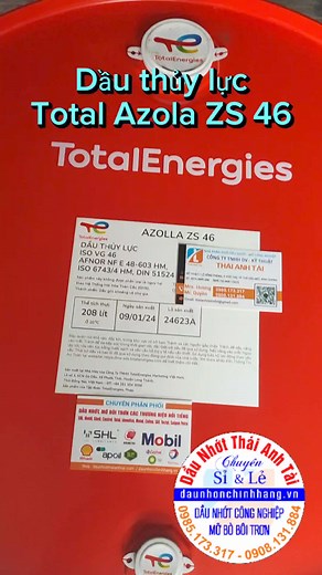 Dầu thủy lực Total Azola ZS 46 #dauthuyluctotal #dauthuyluctotal46 #totalazolazs46 #dauthuyluc46 #nhot46 | Dầu Nhớt Công Nghiệp