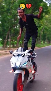 R15 Bike crash 🥹💔 #reelsvideoシ #accident #r15v4 #rajitrider #videoviralシ #foryouシpage #tending #viralreelschallenge #2025reels #tendingvideos #bikestunt | Rajit Ray