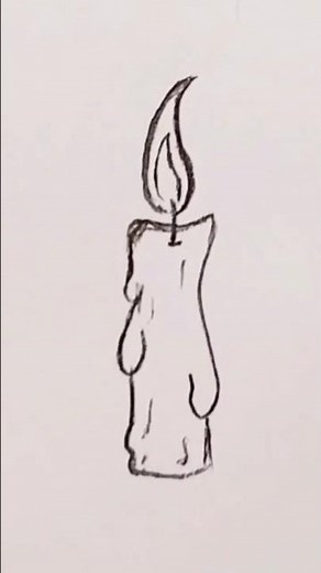 How to draw a candle 🕯 step by step with easy fast way 2