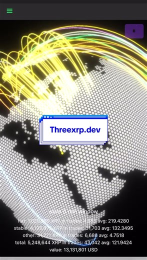 Globe 🌎 Threexrp.dev #threexrp #threeglobe #api #xrp #xrpl