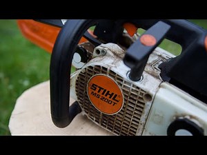 STIHL ms200T chainsaw maintenance and cleaning
