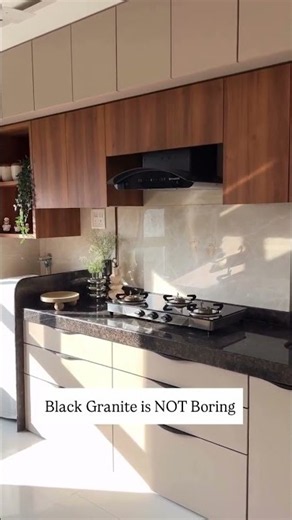 Black Granite Kitchen Design | How to Make a Builder Countertop Look Premium