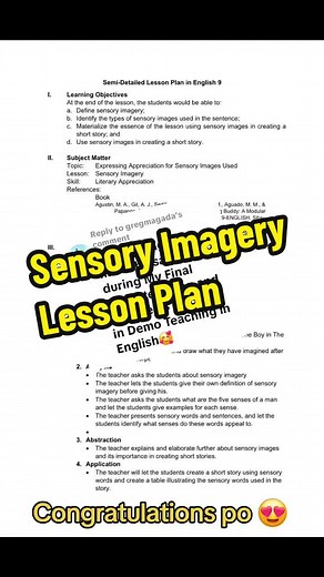 Sensory Imagery Lesson Plan: Engaging and Creative Teaching Ideas