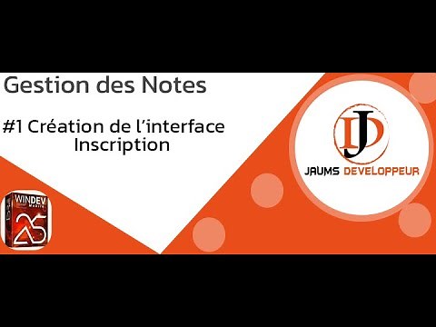 Application de Gestion des Notes avec Windev mobile #1 Design Page d'inscription