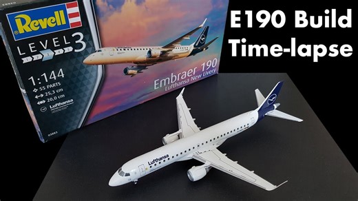汉莎E-190飞机模型制作 Revell Embraer 190 Lufthansa (Plane Model 1 144 Scale)
