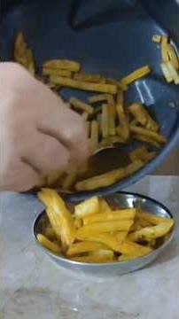 Super crispy shoestring Fries #shorts #air fryer potatoes #foodie we