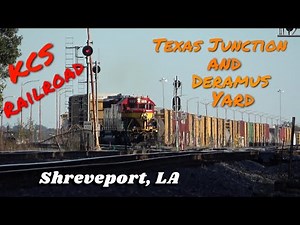 KCS Railroad Texas Junction and Deramus Yard Shreveport, Louisiana. Date 10-30-2021. (HD Video)