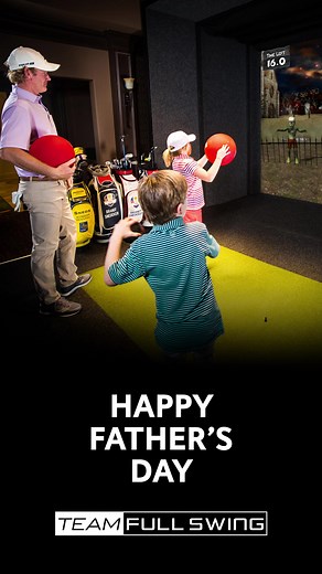 Hear from #TeamFullSwing about how golf and their #fullswingsimulators mean time spent with their dads and their kids on #FathersDay. Ready for a way to bring the family together? Click the link in bio to get the ultimate entertainment option for everyone. | Full Swing