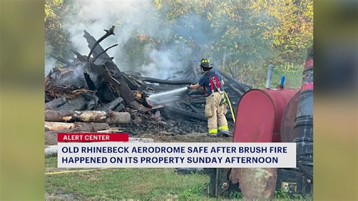 Brush fire threatens Old Rhinebeck Aerodrome in Red Hook