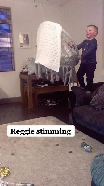 Reggie loves the spinning sensation when he is stimming 🌪 #asd #autism #autismawareness #lovehim #stimming #spinning #fyp #acceptance #myhouse #swing