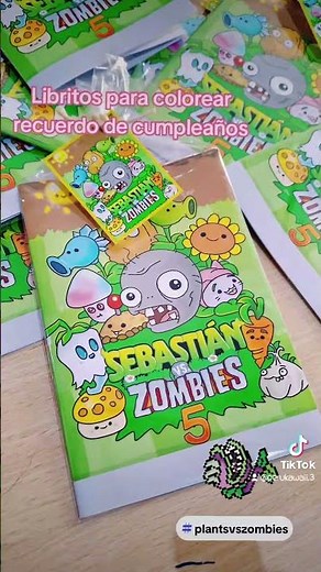 Libritos para colorear de plantas vs zombies #pvz #plantsvszombie #illustration #plantsvszombies