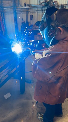 Teaching cashton how to weld tonight | Mark Gronlund