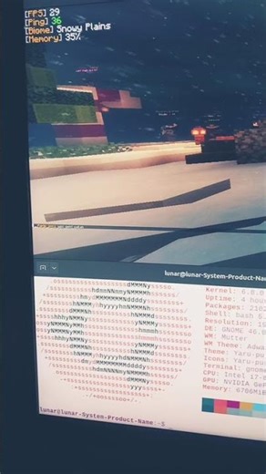 Minecraft #linux #ubuntu #linuxuser #minecraft #gaming #minecraftlinux
