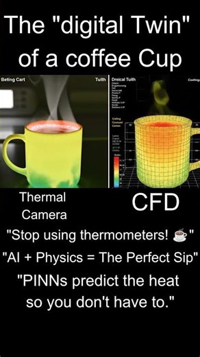 The "Digital Twin" of a Coffee Cup #chemicalengineering #machinelearning #ai