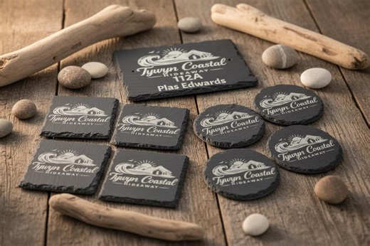 Personalised House Sign | Engraved Slate Address Plaque | Airbnb Holiday Home Sign | Custom Slate Coaster Set | House Plaque UK - Etsy