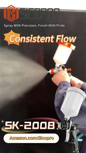 SICOPRO SK2008 Spray Gun Water Atomization Test | See the Spray Width, Fine Mist & Stable Pattern