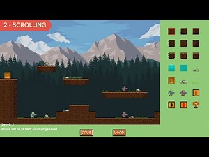 PyGame Level Editor Using Tilemaps in Python - Tutorial | Part 2 - Scrolling Background and Grid