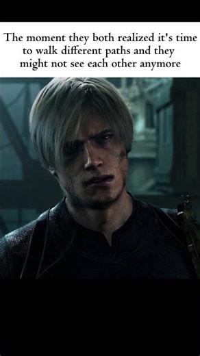 Leon and Ada realized this might be their last time seeing #residentevil4 #leonkenndy #adawong