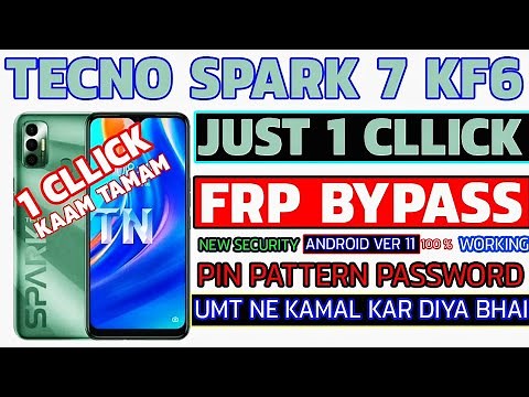 Tecno Spark 7 Frp Bypass Just One Click USE UMT PRO Mtk Tool