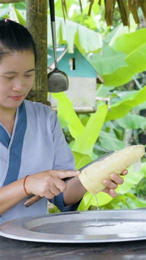 How to cooking fresh and delicious bamboo shoots #cooking #harvesting #villagecooking