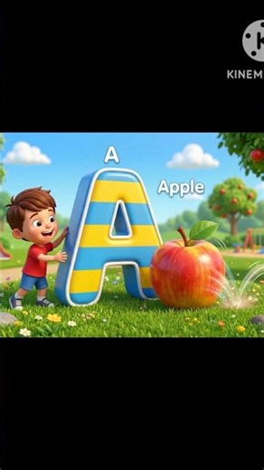 Baby rhymes A for Apple 🍎⭐🐥🎈#cartoon #babyshorts #babyrhymes #aforapple