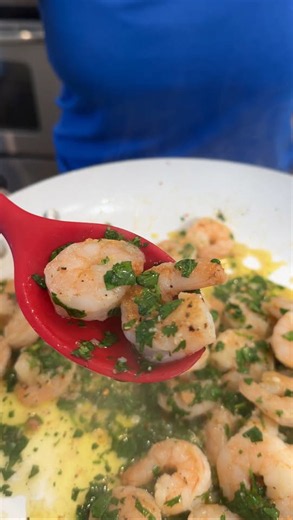 Garlic herb chimichurri shrimp