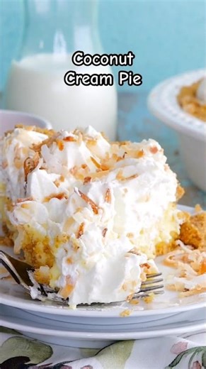 Coconut Cream pie is a great make-ahead recipe for dessert or a special occasion. #coconut