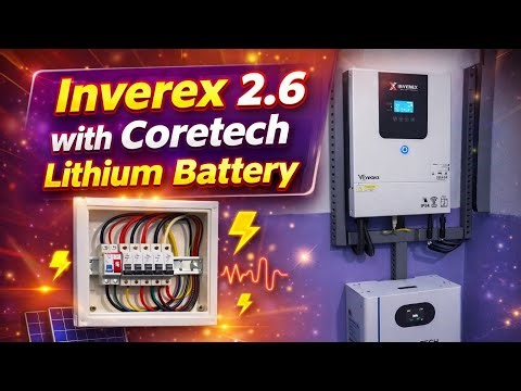 Inverex veryon II 2.6 kw installation with coretech lithium battery in Karachi 