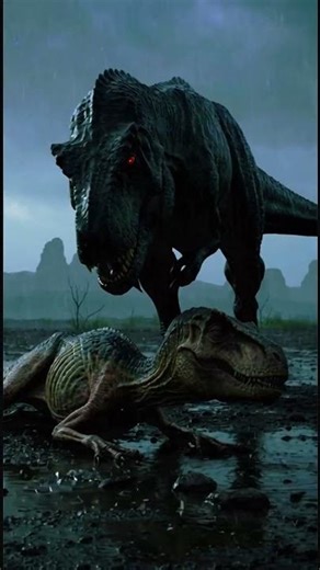 T-Rex vs Mega T-Rex 😱 🦖 #animalsanimations #shortfilm #viral