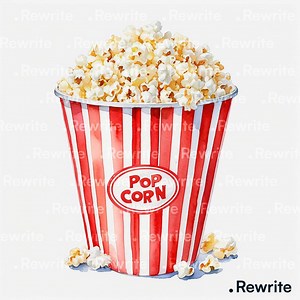 12 Popcorn Clipart | Movie Night High Quality JPG | Printable Watercolor Clipart, Digital Download | Junk Journal, Scrapbooking, Paper Craft - Etsy