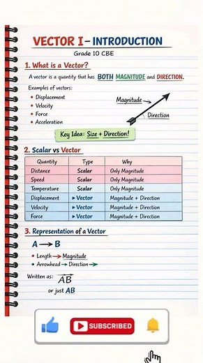 Scalars vs. Vectors Explained in 60 Seconds! 🚀 #PhysicsShorts