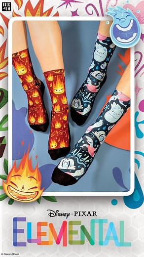 Take a behind the scenes look at our Disney and Pixars’ Elemental sock collection photoshoot! | Rock 'Em Socks