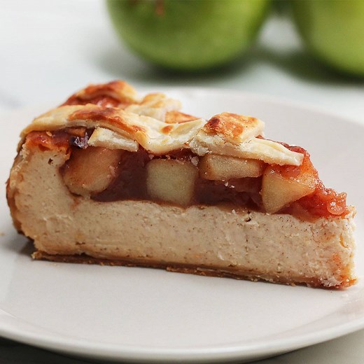 9.3M views · 66K reactions | This apple pie cheesecake is the best of...