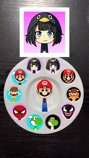Sprunki OC Color Mixing Super Mario Battle | Normal vs Horror | #satisfying #color #colormixing