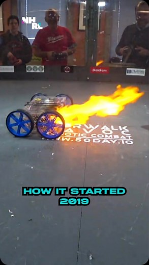 7.4M views · 10K reactions | This week we are celebrating the bots that bring the fire to NHRL; it’s flamethrower week! The flamethrowers at NHRL have come a long way. Check out the difference between Unnamed Flame in 2019 vs Dutch Oven in 2024  #NHRL #fightrobotsfight #engineering #STEM #robotics #fire #flamethrower #robotcombat | NHRL | Facebook