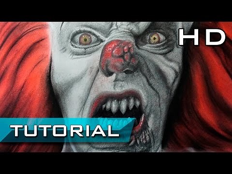 How to Draw Pennywise Clown from IT ESO 1990 - Scary FanArt
