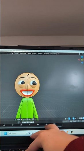 Blender Baldi render speedrun