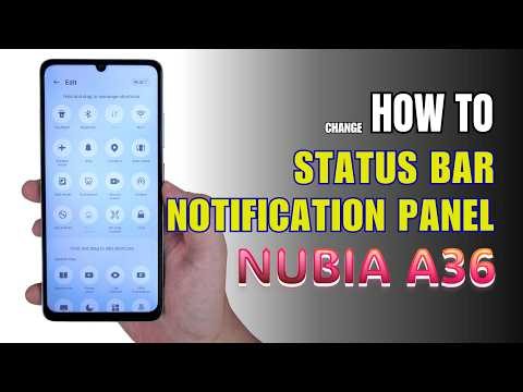 How to Customize Notification Panel | Control Center | Status bar on Nubia A36