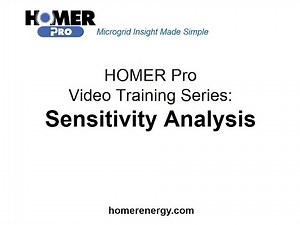 HOMER Renewable Energy Software Training - Sensitivity Analysis