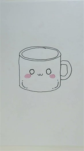 Easy Coffee Cup Drawing ☕ | رسم كوب قهوة بطريقة سهلة #drawing #art #رسم