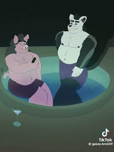 #animation furry wolf fart on the bath for wart hog #furfriends