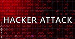 Hacker attack system hacked computer glitch virus inter system hacking concept animation in 4K. Cybersecurity data breach malware system crash error generate message backdrop.