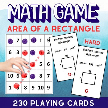Area of a Rectangle Game | Find the Missing Side Length | 4th–5th Grade Geometry