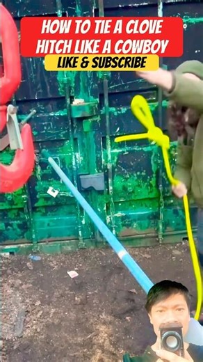 Genius! This guy tie a Clove Hitch Like a Cowboy #lifehacks #howto #knot #survivalskills #shorts