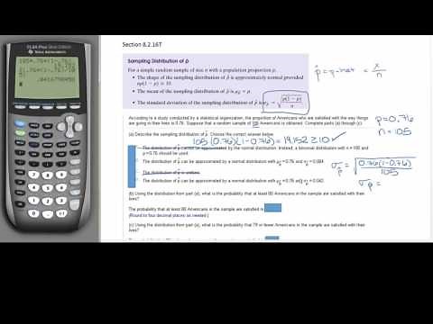 Stats - Sampling distribution of p-hat 8 2 16T