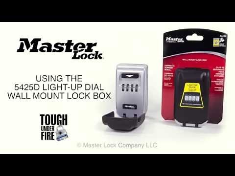 Operating the Master Lock 5425D Wall Mount Light Up Dial Lock Box