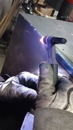 Tig Welding in action, fusion weld to a big box