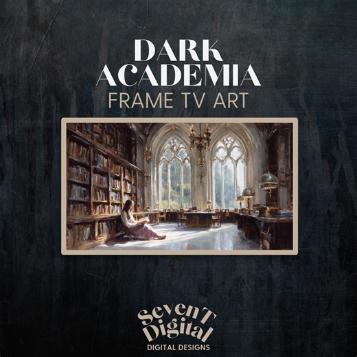 Woman Reading in Library Frame TV Art, Oil Painting Style (digital Download) - Etsy